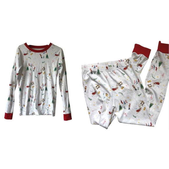 LAKE Other - Kids Lake Christmas Pajama Set Size‎ 10 Nutcracker Reindeer Print Long Sleeve